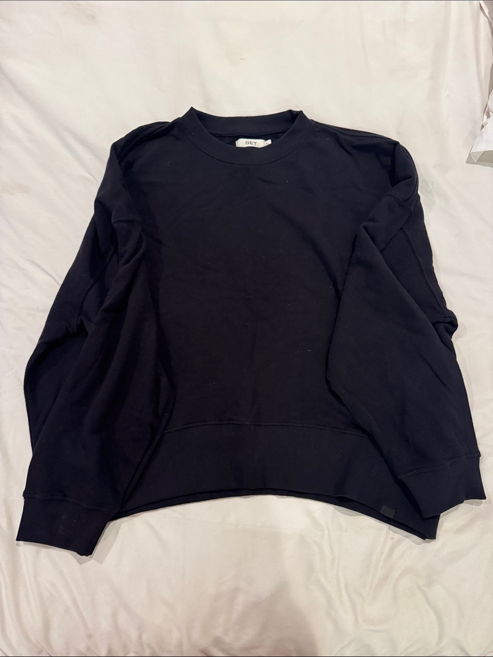 SET Active Black Crewneck Sweatshirt